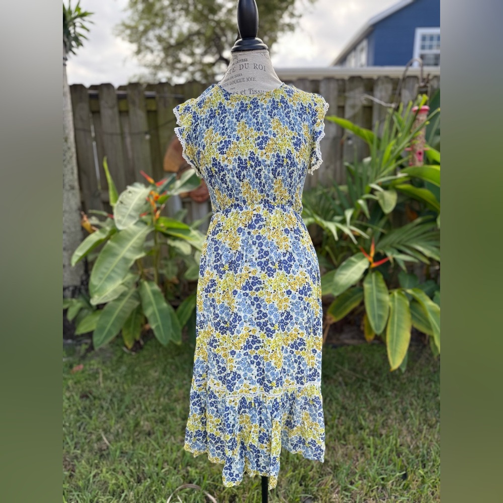 Lost + Wander Pick Me Midi Dress Size L Euc